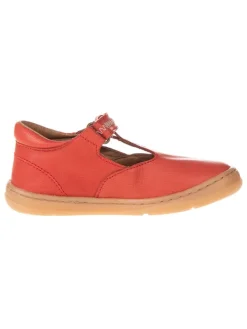 Leder-Ballerinas in Rot