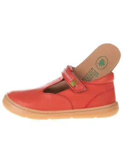 Leder-Ballerinas in Rot