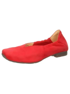 Leder-Ballerinas in Rot