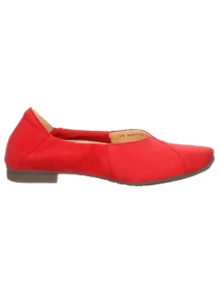 Leder-Ballerinas in Rot