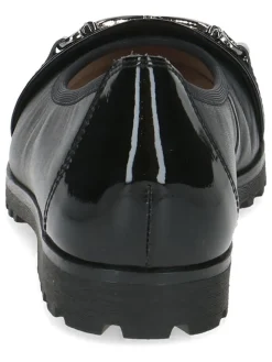 Leder-Ballerinas in Schwarz