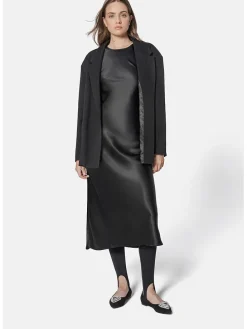 Leder-Ballerinas in Schwarz