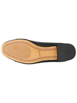 Leder-Ballerinas in Schwarz