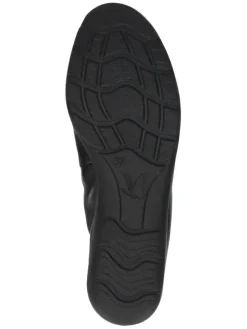 Leder-Ballerinas in Schwarz