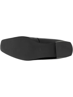 Leder-Ballerinas in Schwarz