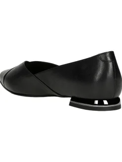 Leder-Ballerinas in Schwarz