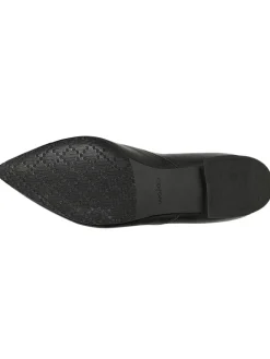 Leder-Ballerinas in Schwarz