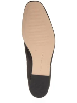 Leder-Ballerinas in Schwarz