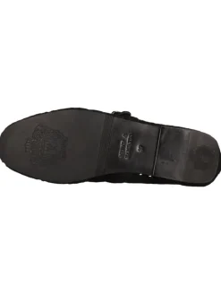 Leder-Ballerinas in Schwarz