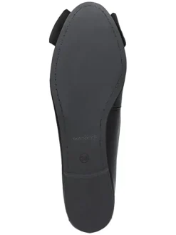 Leder-Ballerinas in Schwarz