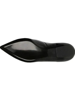 Leder-Ballerinas in Schwarz