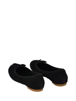 Leder-Ballerinas in Schwarz