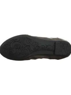 Leder-Ballerinas in Taupe