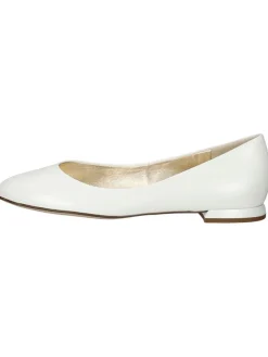 Leder-Ballerinas in Weiß