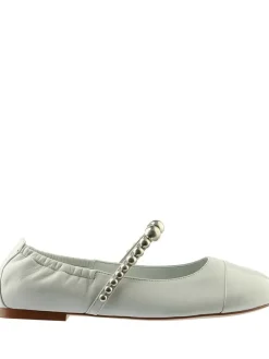 Leder-Ballerinas "Sabrina" in Creme