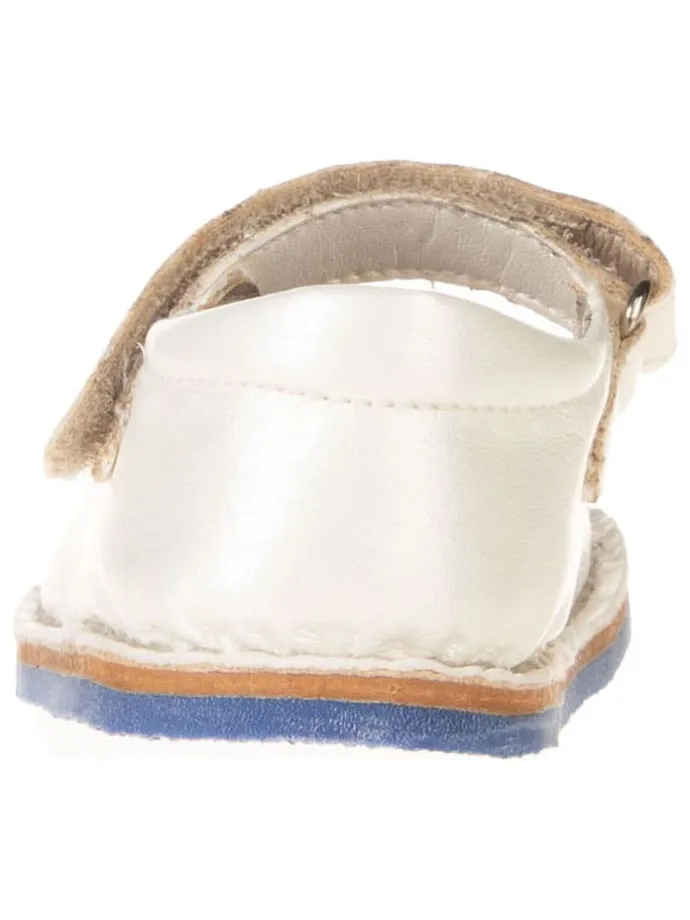 Leder-Barfuß-Ballerinas in Creme