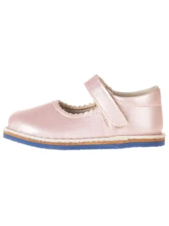 Leder-Barfuß-Ballerinas in Rosa