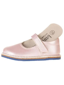 Leder-Barfuß-Ballerinas in Rosa