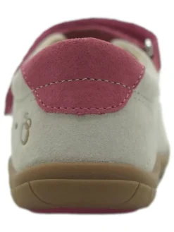 Leder-Barfuß-Ballerinas in Weiß