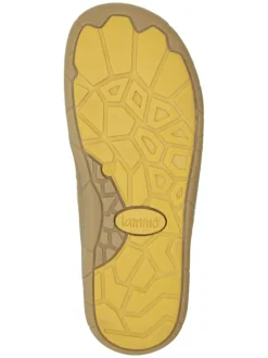 Leder-Barfuß-Boots in Khaki