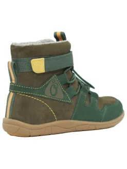 Leder-Barfuß-Boots in Khaki