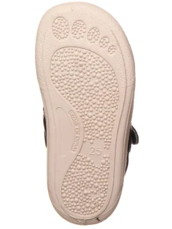 Leder-Barfuß-Halbsandalen in Dunkelblau