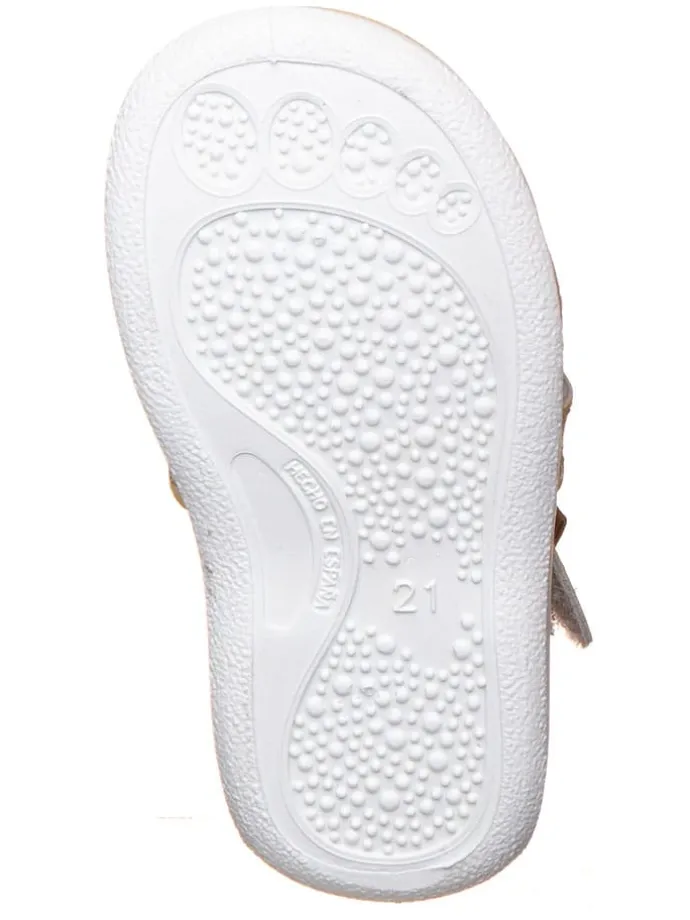 Leder-Barfußhalbsandalen in Gelb