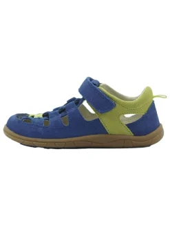 Leder-Barfuß-Halbsandalen in Blau