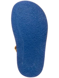 Leder-Barfuß-Halbsandalen in Gelb