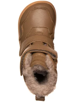 Leder-Barfußschuhe in Hellbraun