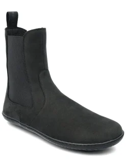 Leder-Barfußschuhe "Camden" in Anthrazit