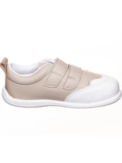 Leder-Barfußschuhe in Beige