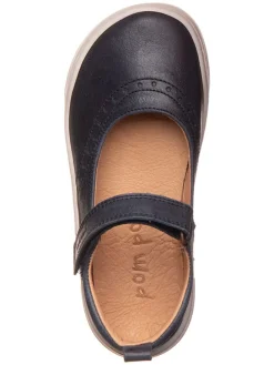 Leder-Barfußschuhe in Dunkelblau