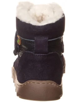 Leder-Barfußschuhe in Dunkelblau