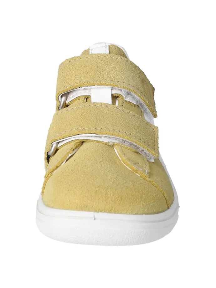 Leder-Barfußschuhe in Gelb