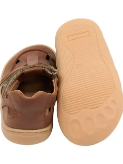 Leder-Barfußschuhe in Hellbraun