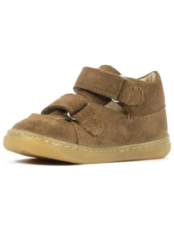 Leder-Barfußschuhe in Hellbraun