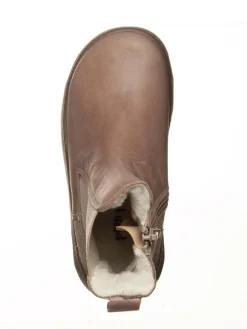 Leder-Barfußschuhe in Hellbraun