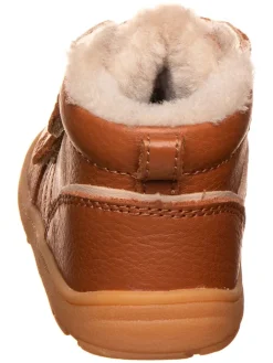 Leder-Barfußschuhe in Hellbraun