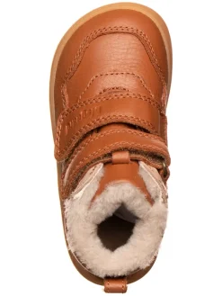 Leder-Barfußschuhe in Hellbraun