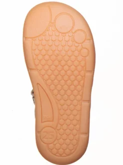 Leder-Barfußschuhe in Hellbraun/ Hellblau