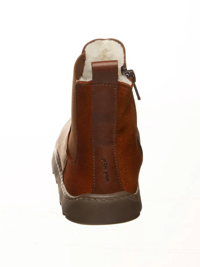 Leder-Barfußschuhe in Hellbraun