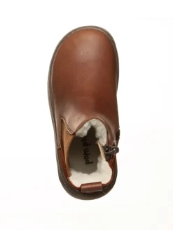 Leder-Barfußschuhe in Hellbraun