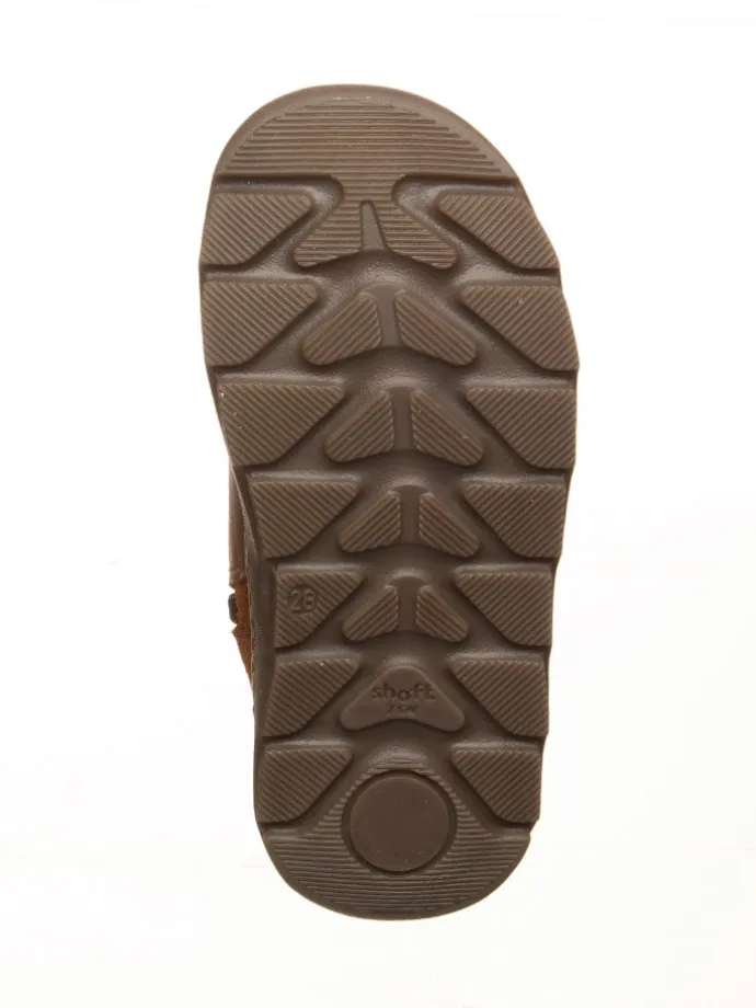 Leder-Barfußschuhe in Hellbraun