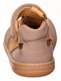 Leder-Barfußschuhe in Hellbraun/ Beige