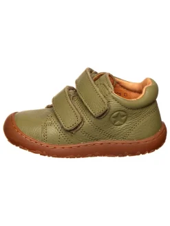 Leder-Barfußschuhe in Khaki