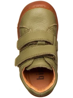 Leder-Barfußschuhe in Khaki