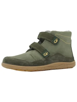 Leder-Barfußschuhe in Khaki