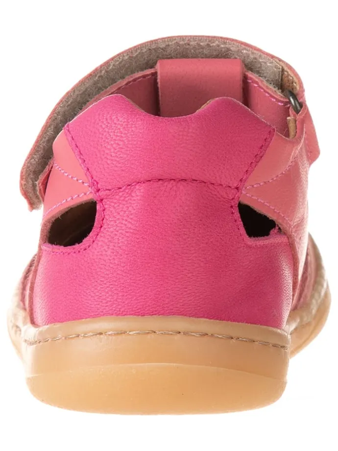 Leder-Barfußschuhe in Pink