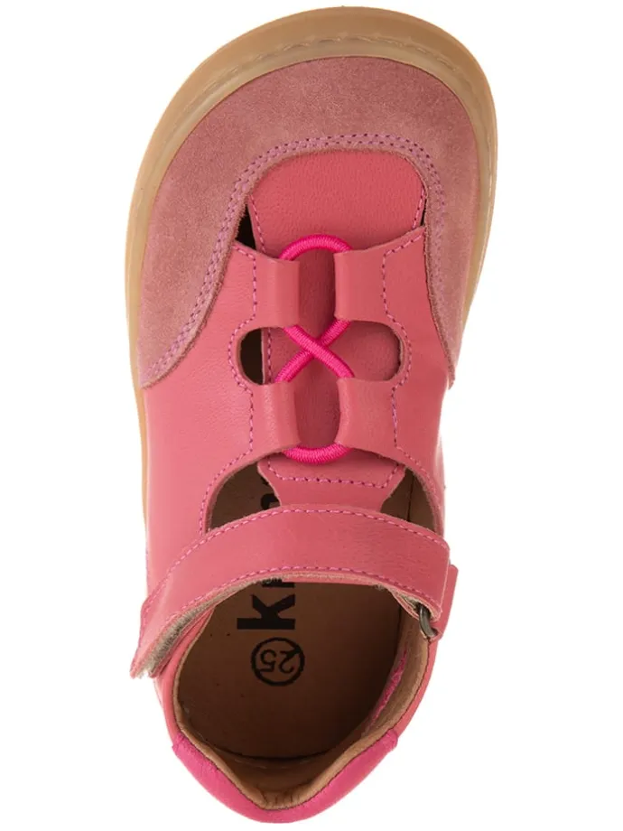 Leder-Barfußschuhe in Pink